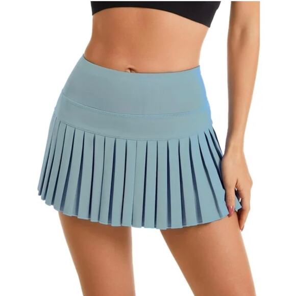 Women's Tennis Skirt with Pockets Pleated Golf Athletic Skort Skater Running - Picture 3 of 9